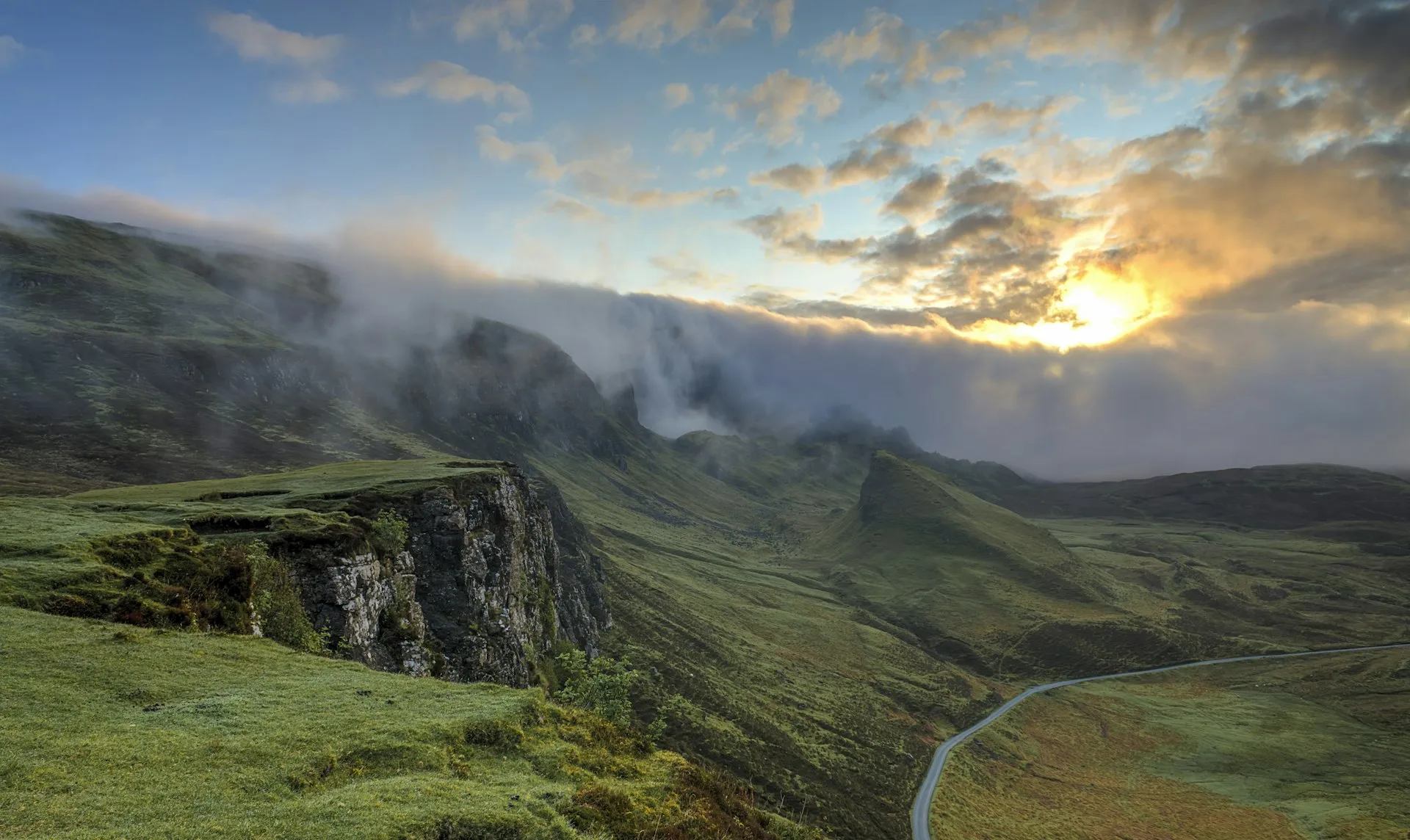 Sunrise over mountains