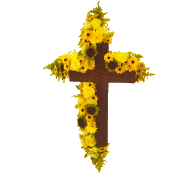 Flower-Decorated Cross