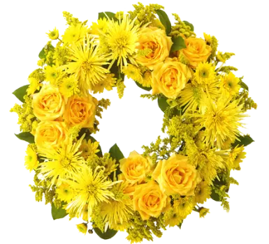 Mixed Yellow Wreath