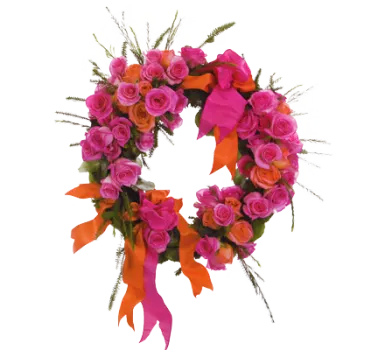 Roses and Ribbon Wreath