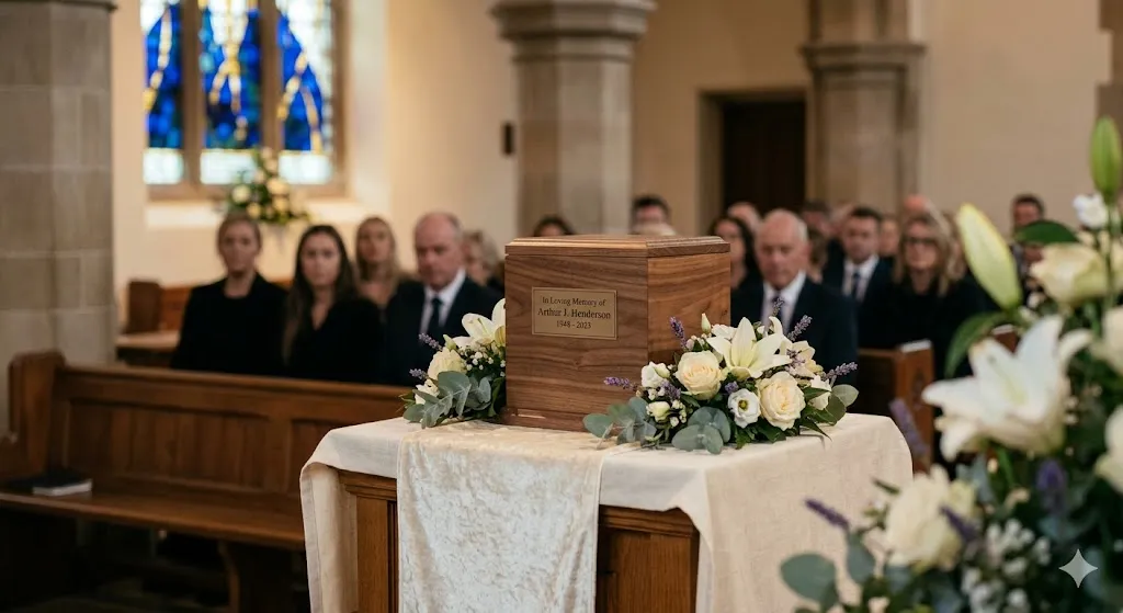 Cremation urn at Cornerstone Funeral Home